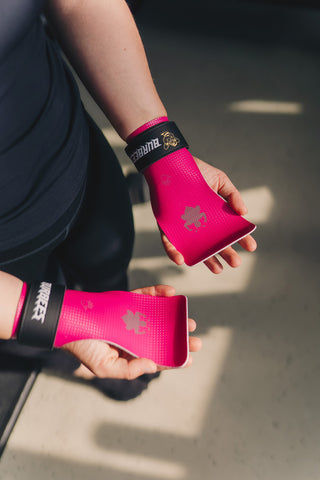 Pinkki Comb Grips, kennopinnan Burbees lähikuva – pito ja tekstuuri