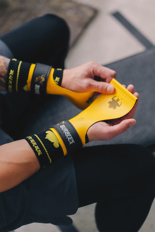 Burbees Seal Grips keltainen – pari, ylhäältä