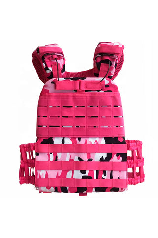 Bumble Vest -painoliivi, pinkki maasto – säädettävät painot treenin mukaan