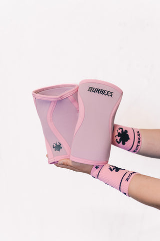 Frame Knee Pads – 5 mm neopreeninen polvituki, pinkki, etukuva